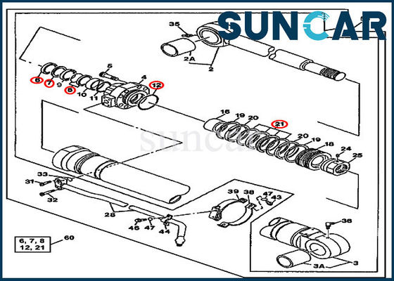 acheter Kit 790ELC John Deere Mechanical Sealing Kit de joint de réparation de cylindre du seau AT196468 online manufacture