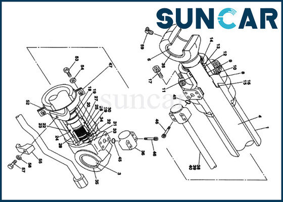 acheter LZ00449 kit de réparation lourd de cylindre de bras d'excavatrice de kit de joint de CAISSE de l'équipement CX130 CX135SR online manufacture