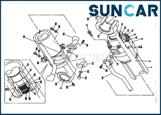 acheter Excavatrice Bucket Cylinder Seal Kit Fits Model CX130 CX135SR CX210LR CX240LR du CAS LZ00450 online manufacture