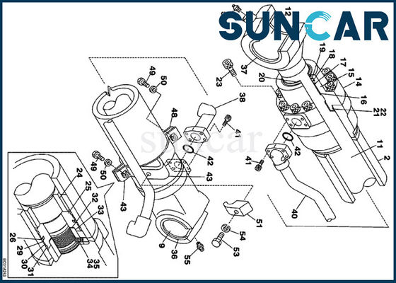 acheter Pièces intérieures de Kit Fits Heavy Equipment CX210 CX225SR CX240 de joint de cylindre de seau du CAS LZ00447 online manufacture