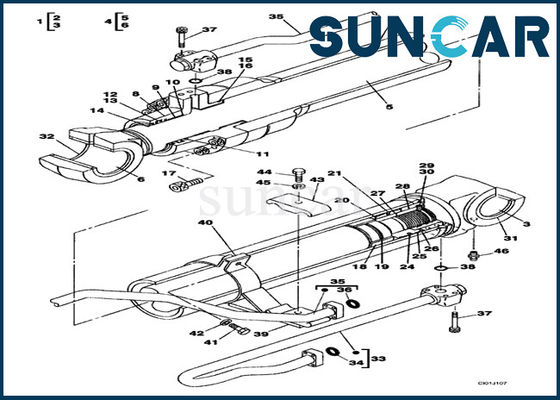acheter Phoque Kit Fits CX330 de Hydraulic Boom Cylinder d'excavatrice de chenille des pièces LZ00477 d'équipement de CAS online manufacture