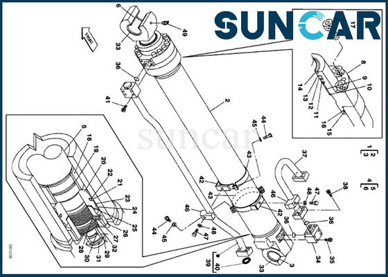 acheter Kit de réparation intérieur de l'excavatrice CX330 de chenille de Kit For de joint de cylindre de bras du CAS LZ00478 online manufacture