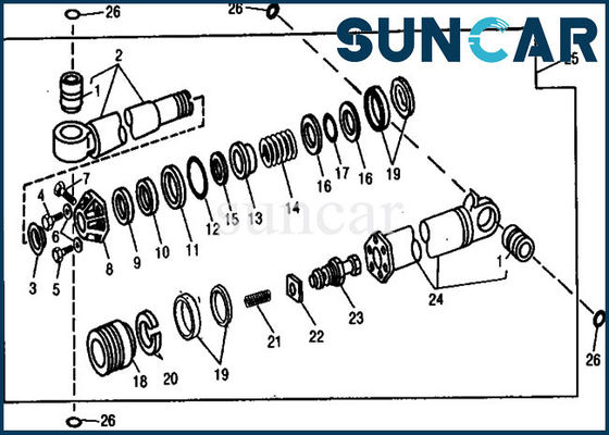acheter Réparation Kit Excavator Service Kits de joint de foule des parties 890 de Deere du cylindre AR105293 hydraulique online manufacture