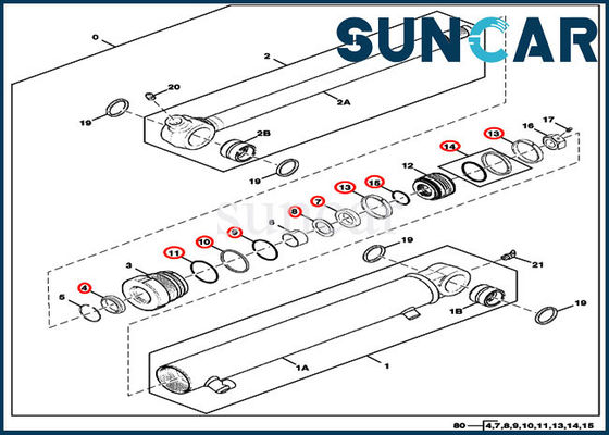 acheter Les kits de réparation de cylindre du kit FYD00003882 de joint de bras adapte des pièces de JOHN DEERE de l'excavatrice 17D online manufacture