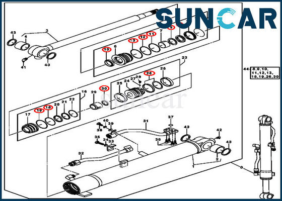 acheter Réparation de cylindre de 0844807 booms scellant l'excavatrice Parts de rechange de DEERE de Kit JOHN online manufacture