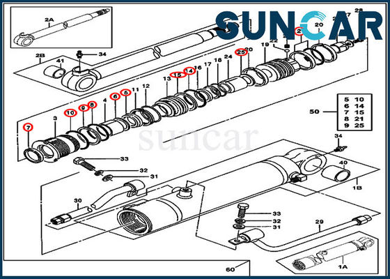 acheter Bras 0843613 scellant Kit Deere Cylinder Seal Repair Kit Fits JOHN DEERE 50ZTS 35ZTS online manufacture