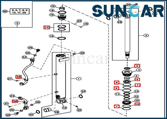 acheter Réparation Kit John Deere Wear Resistance Kits de joint de cylindre de boom 4634038 de rechange online manufacture