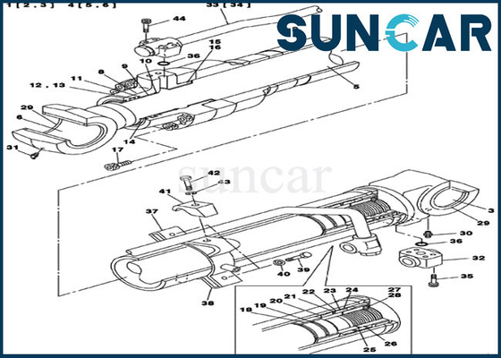 acheter Kits hydrauliques de joint de réparation de la CAISSE CX135SR de kit de cachetage de cylindre du boom LZ00453 online manufacture