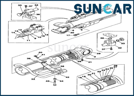 acheter Kit de réparation hydraulique de joint de caisse du kit CX160 de joint de cylindre du boom LZ00451 online manufacture
