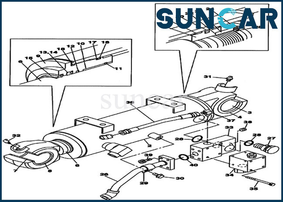 acheter Lame LZ00542 scellant Kit Dozer Cylinder Seal Kit pour la CAISSE de SR de CX225SR CX235C online manufacture