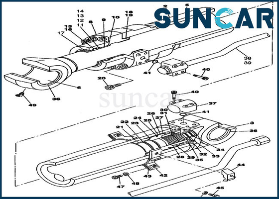 acheter Kits de servitude hydraulique de caisse du kit de réparation de cylindre du bras LZ00646 CX240LR online manufacture