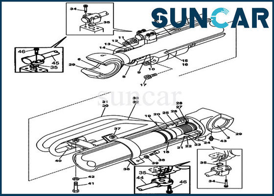 acheter CX290 kit de joint d'OEM de Kit Excavator de rechange de cylindre de boom du CAS LZ00499 online manufacture