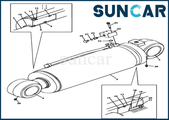 acheter Excavatrice de chenille du CAS CX470C CX460 de Kit Fits de joint de cylindre du contrepoids LZ00620 online manufacture