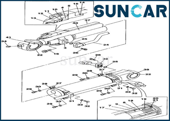 acheter CAS CX470C CX460 de Kit Fits de réparation de cylindre de seau du kit LZ008380 de joint de résistance à l'usure online manufacture