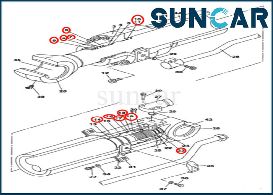 acheter Cylindre du bras LZ009350 scellant l'excavatrice de SR du CAS CX130B CX145C de Kit Repair Seal Kit Fits online manufacture