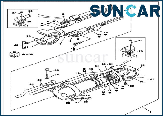 acheter Excavatrice de chenille de cas de Kit Fits CX160C CX160D LC de service de cylindre du kit LZ010870 de joint de boom online manufacture