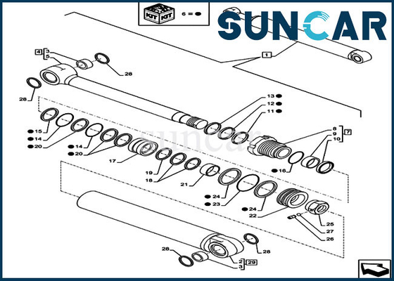 acheter Le service Kit Boom Repair Seal Kit du cylindre LZ012020 adapte la CAISSE de SR des modèles CX80C CX75C online manufacture