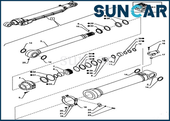 acheter Kits de service de cylindre hydraulique de caisse du kit CX250D LC LR d'Arm Seal Repair de l'excavatrice LZ011310 online manufacture