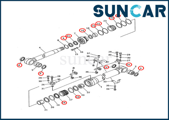 acheter 707-99-47620 7079947620 EXCAVATRICES de Kit Fits KOMATSU PC200-5 de joint de cylindre de boom online manufacture