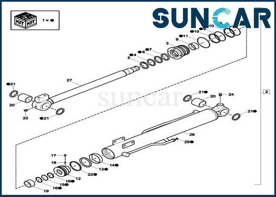 acheter Réparation Kit For Case Construction Equipment de joint de cylindre de boom d'Excavator XKCC-00397 XKCC00397 de modèle de CX18C online manufacture