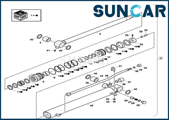 acheter Kit de joint de réparation de cylindre de Dipper XKCD-03072 XKCD03072 pour le kit hydraulique de joint du cas CX57C online manufacture
