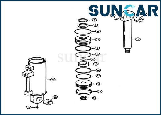 acheter Joint auxiliaire de réparation de cylindre du chargeur S300163 Kit Fits 621, chargeur de roue de 721 cas online manufacture