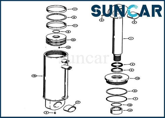 acheter kits auxiliaires de Kit Replacement de joint de réparation de cylindre de chargeur des pièces S301013 du cas 821B 821 online manufacture