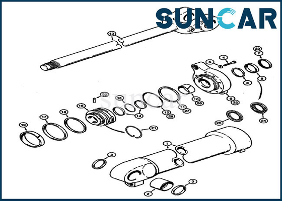 acheter Caisse lourde du chargeur 821B 821C de Kit Repair Kit Fits Wheel de joint de cylindre de seau des pièces 1543309C1 d'équipement online manufacture
