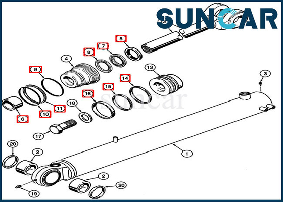 acheter kit de cachetage de chargeur de roue de caisse du kit 521D de joint de rechange de cylindre du seau 358013A1 online manufacture