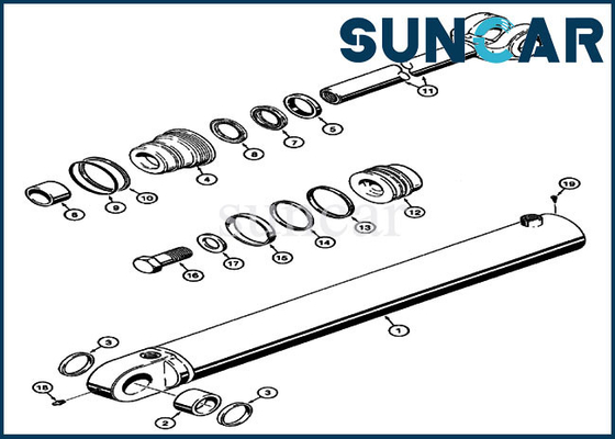 acheter Le chargeur de roue des ajustements 721B 621B de kits de CAISSE de kit de joint de cylindre de seau de la résistance à l'usure 1543279C1 online manufacture