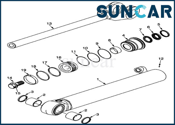acheter Les kits de cylindre d'ascenseur du kit 8605262 de joint de rechange de cas adapte le chargeur 721E 721D 721F 721G online manufacture