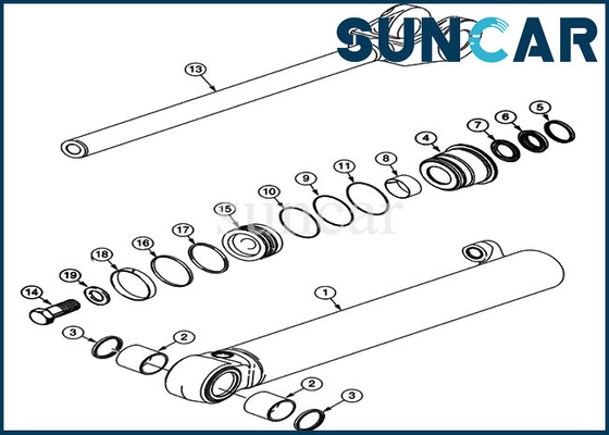 acheter kit de cachetage de réparation de cylindre d'ascenseur de chargeur de roue du kit 63.5MM Rod 521D 521E de joint du cas 1542879C1 online manufacture