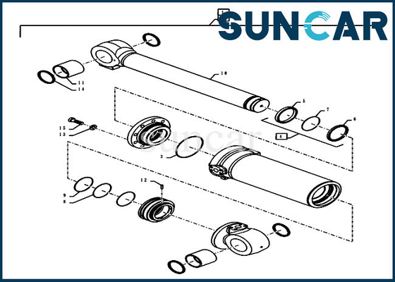 acheter 84282953 modèle Case Service Kit de Kit Wheel Loaders 921G 1021G 1021F de joint de cylindre d'inclinaison online manufacture