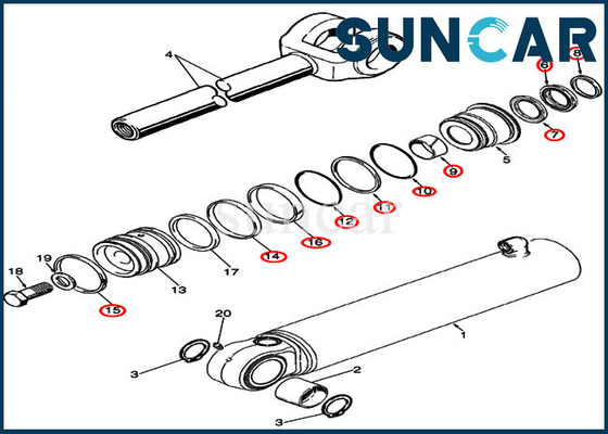 acheter 8605261 kit de direction de cachetage de cylindre hydraulique de chargeur de caisse du kit 521G 621F 721D de joint de réparation online manufacture
