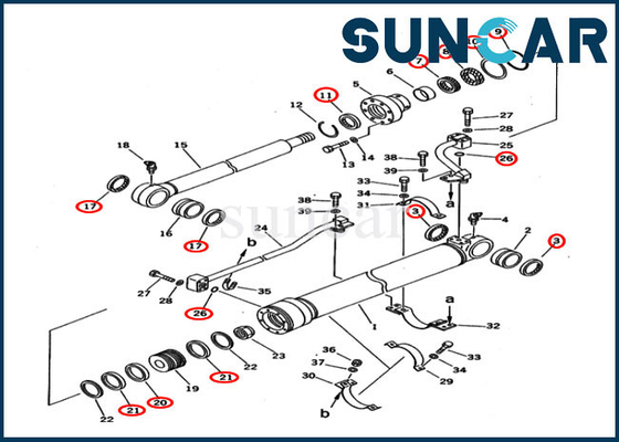 acheter 707-98-36210 Kit de joint de cylindre de godet PC120-5C PC200-5C Kit d'entretien Komatsu aux spécifiC.A.Tions personnalisées online manufacture