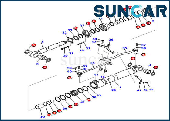 acheter Excavatrice Hydraulic Cylinder Kits du kit de réparation de joint de boom de PC200-8M0 KOMATSU 707-99-47060 7079947060 online manufacture