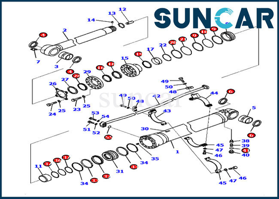 acheter PC200-8M0 707-99-50410 KOMATSU scellant le kit de service de Kit Excavator Arm Cylinder Replacement online manufacture