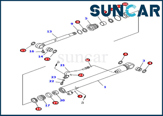 acheter 707-98-04670 kit de cachetage de KOMATSU PC20MR-2 PC20MR-2-A du kit de réparation de joint de cylindre de seau 7079804670 online manufacture