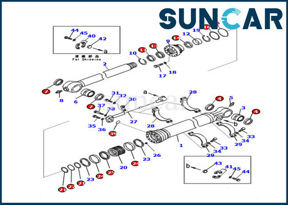 acheter PC210LC-11 PC228US-11 modèle la réparation Kit Excavator Oil Seal Kits de joint de cylindre de bras de KOMATSU 721-99-47131 online manufacture