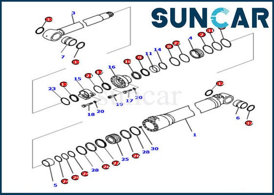 acheter 721-98-00160 le joint Kit Hydraulic Cylinder For PC210I-10 PC210LCI-10 de boom modèle l'excavatrice de KOMATSU online manufacture