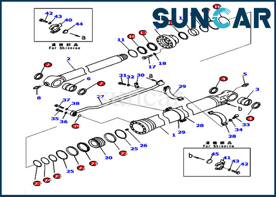 acheter Excavatrice Cylinder Sealing Kit du kit 7219800440 de joint de seau de PC290LC-11 PC290LL-11 721-98-00440 KOMATSU online manufacture