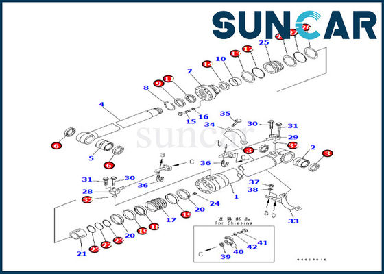 acheter 707-99-58050 kit de réparation de joint de cylindre de boom des ajustements PC240LC-7K PC240LC-8K KOMATSU online manufacture