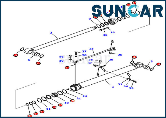 acheter 707-99-47150 7079947150 pièces d'entretien de Kit For PC228USLC-10 KOMATSU de réparation de joint de cylindre de boom online manufacture