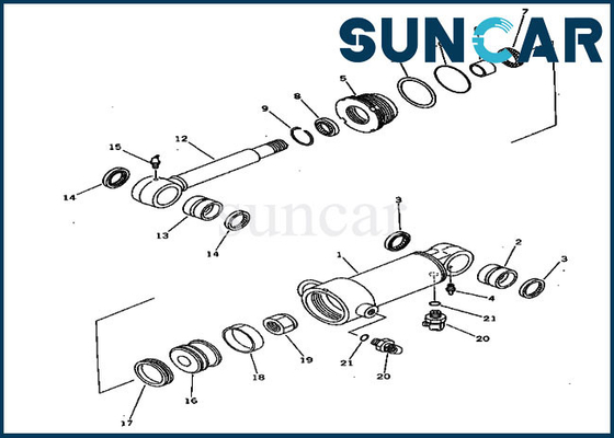 acheter Kits de réparation de cylindre du kit 20S-63-96300 20S6396300 de cachetage de lame pour PC20-5 PC30-5 PC40-5 KOMATSU online manufacture
