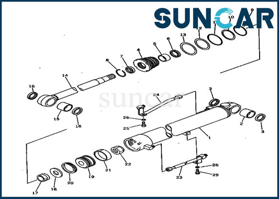 acheter Excavatrice Boom Service Kit de Kit Hydraulic Cylinder 20S-63-56500 KOMATSU PC30-5 de joint de réparation online manufacture