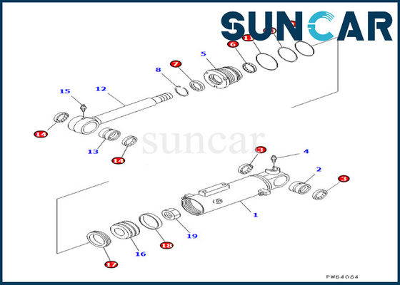 acheter Kit 707-98-22180 de cachetage de cylindre de lame de KOMATSU 7079822180 ajustements F4EC-1 F5EC-1 F6EC-1 online manufacture