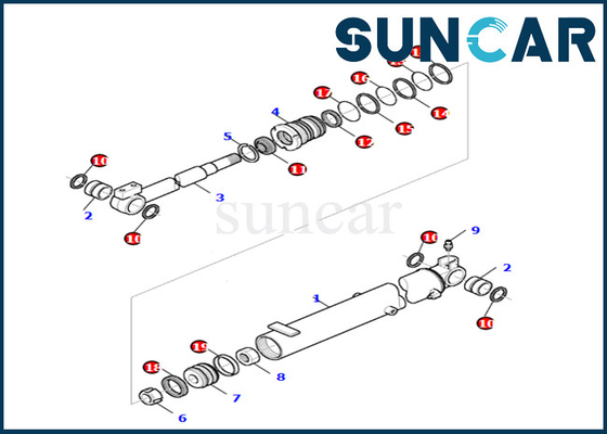 acheter Remplacement Kit Fits PC27R-8 de cylindre de boom du kit 878000665 de joint de cylindre de boom de KOMATSU online manufacture