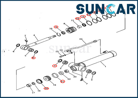 acheter Kit de rechange de joint de cylindre de bras 7079822150 707-98-22150 KOMATSU pour PC28UD-2 PC28UG-2 PC28UU-2 online manufacture