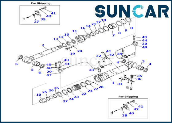 acheter Kit 707-99-59070 de service de cylindre de boom de KOMATSU 7079959070 kit de joint de cylindre de boom des ajustements PC290LC-10 online manufacture