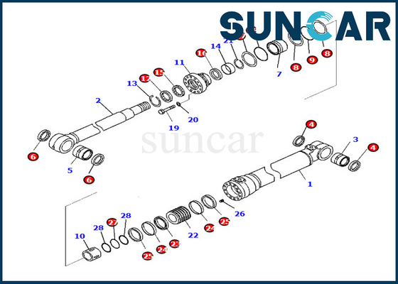 acheter Kit 721-98-00390 de rechange de cylindre de boom 7219800390 ajustements PC290LC-10 PC290NLC-10 de KOMATSU online manufacture